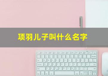 项羽儿子叫什么名字