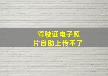 驾驶证电子照片自助上传不了