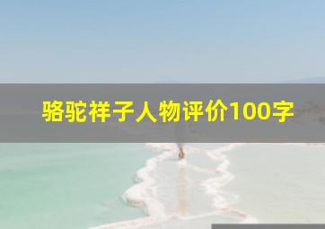 骆驼祥子人物评价100字