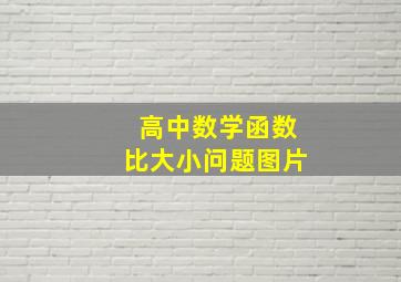 高中数学函数比大小问题图片