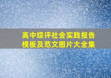 高中综评社会实践报告模板及范文图片大全集