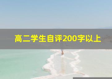 高二学生自评200字以上