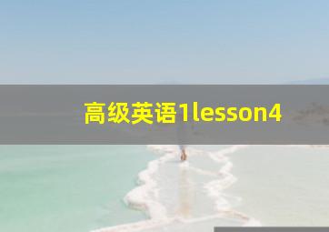 高级英语1lesson4