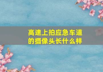 高速上拍应急车道的摄像头长什么样