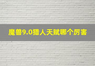 魔兽9.0猎人天赋哪个厉害