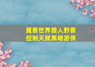 魔兽世界猎人野兽控制天赋黑暗游侠