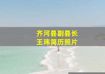 齐河县副县长王玮简历照片