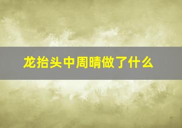 龙抬头中周晴做了什么